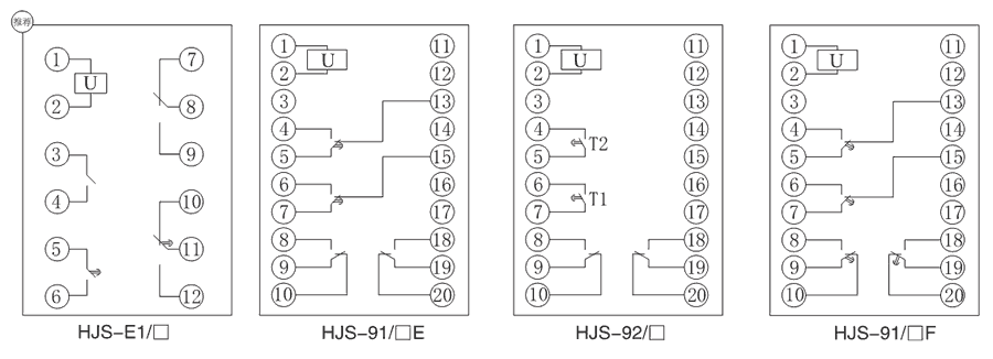 HJS-E1/3內部接線圖